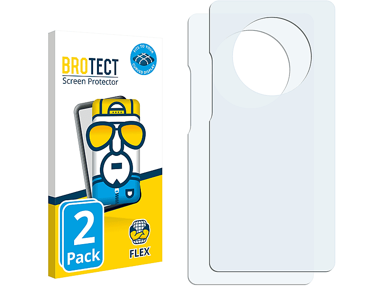 Pro 2x Schutzfolie(für Mate Huawei Curved Flex BROTECT Plus) Full-Cover 40 3D