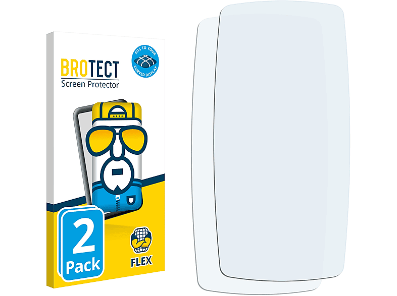 BROTECT 2x Flex Full-Cover 3D Curved Schutzfolie(für Denver BFH-12) | Smartwatch Schutzfolien & Gläser