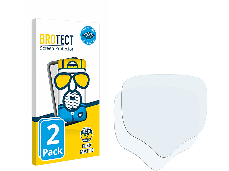 BROTECT 2x Flex matt Full-Cover 3D Y&S Curved Schutzfolie(für Fahrradcomputer (0.95\