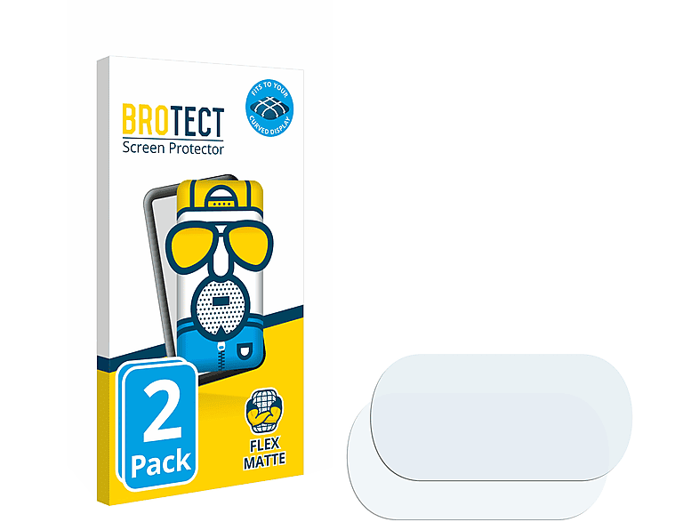 BROTECT 2x Flex Activity Schutzfolie(für 3D Medisana Full-Cover Tracker) Curved matt ViFit connect