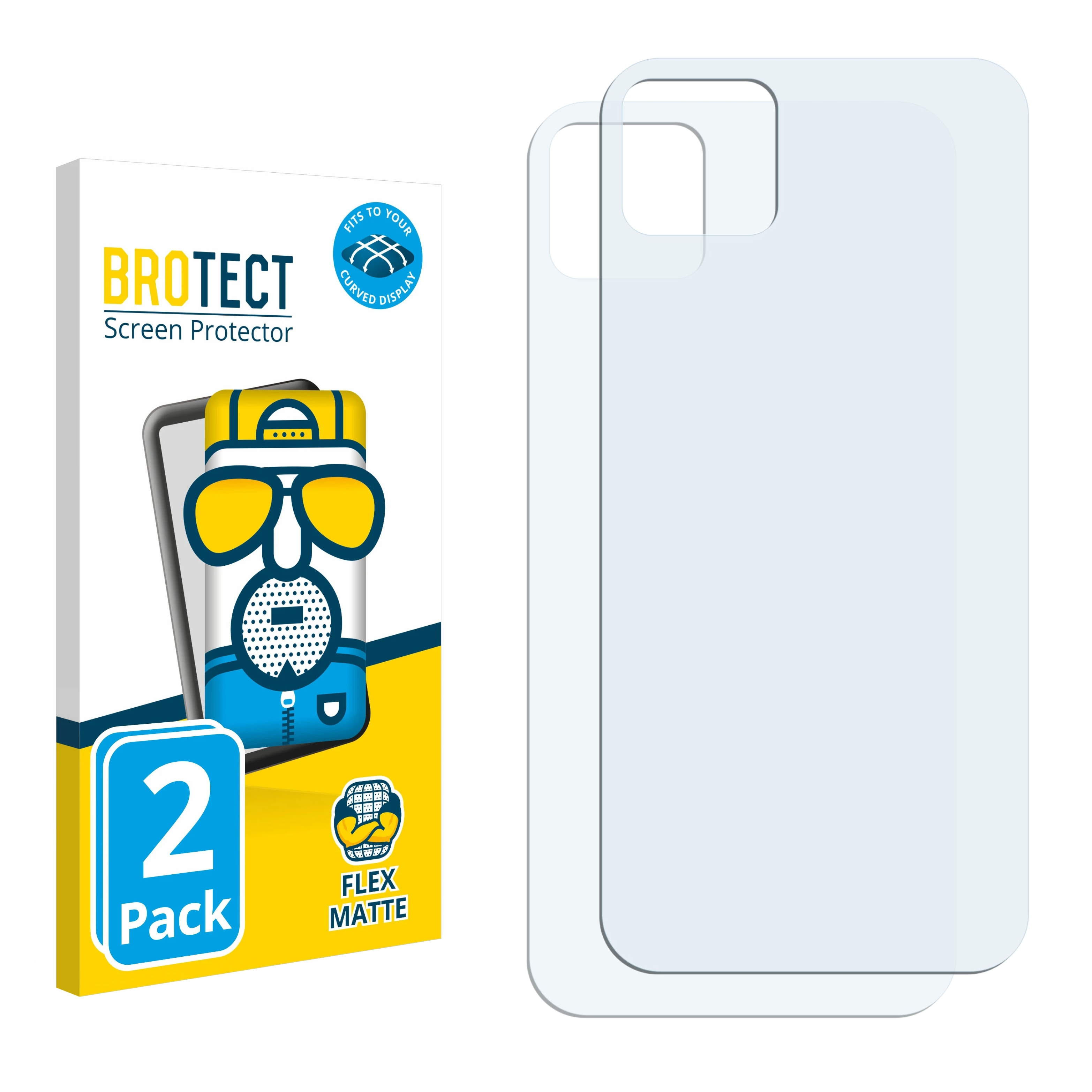 BROTECT 2x Flex 3D Full-Cover Pro) Cubot X20 Curved matt Schutzfolie(für