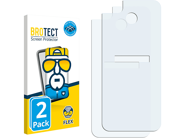 BROTECT 2x Full-Cover 3) Flex Schutzfolie(für 3D Curved Fairphone