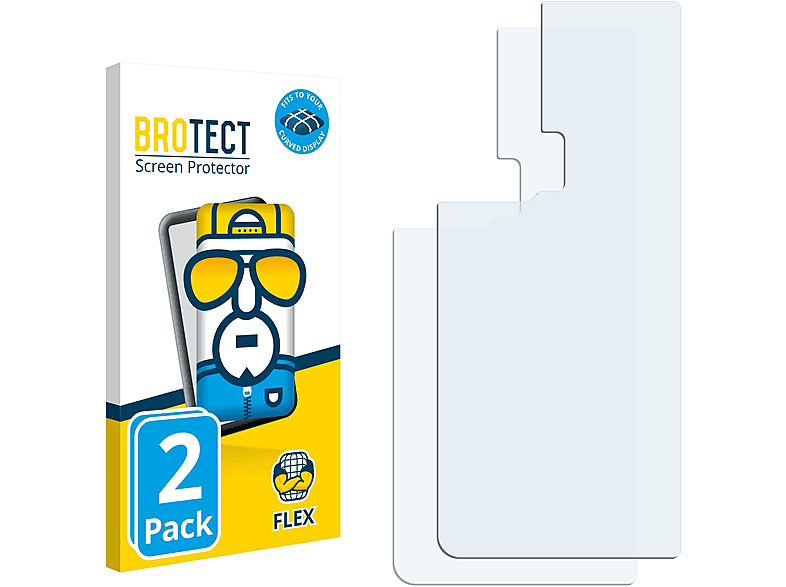 BROTECT 2x Flex Full-Cover 3D Schutzfolie(für Magic Curved V) Honor