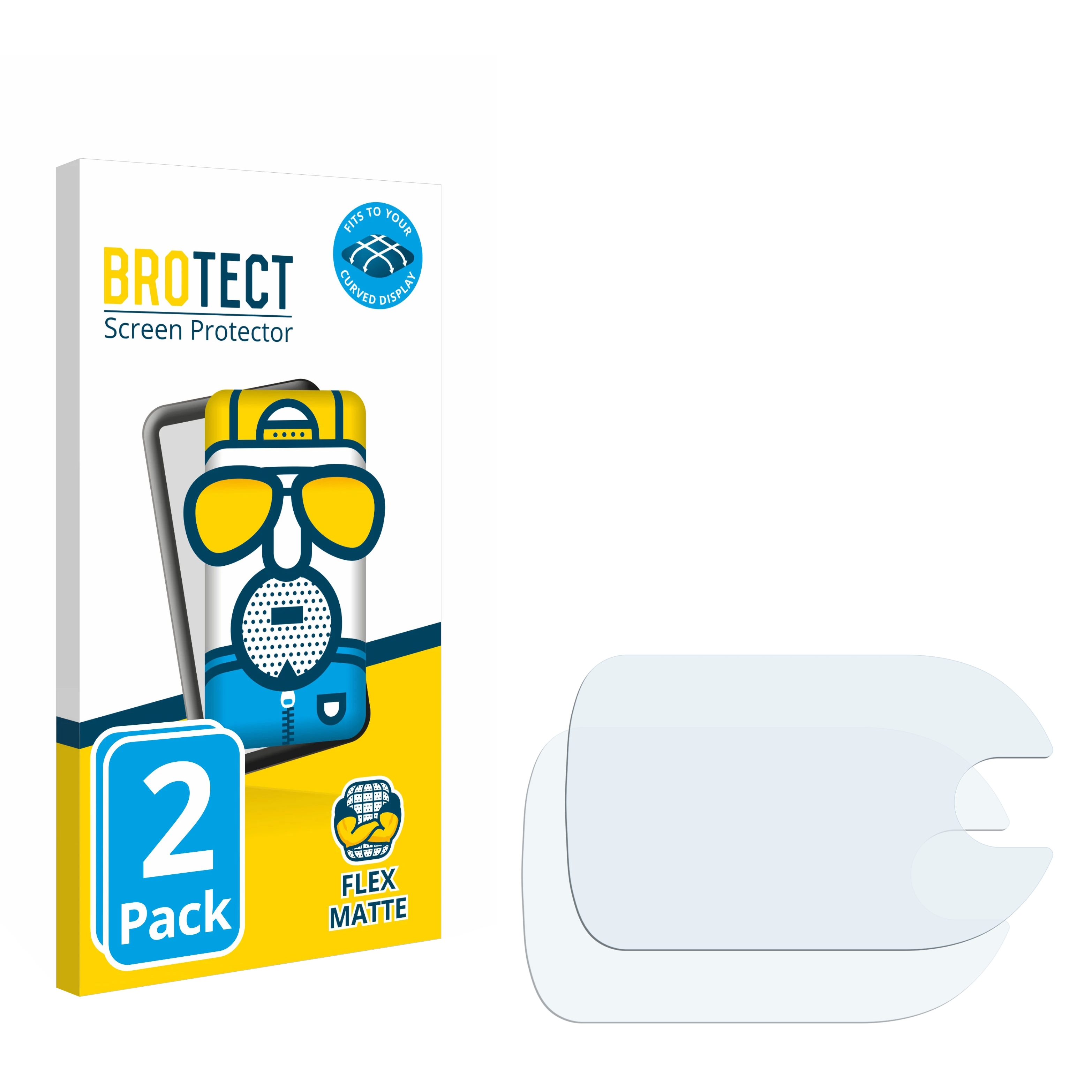 BROTECT 2x Flex 3D Schutzfolie(für matt 60) Full-Cover Beurer Curved PO