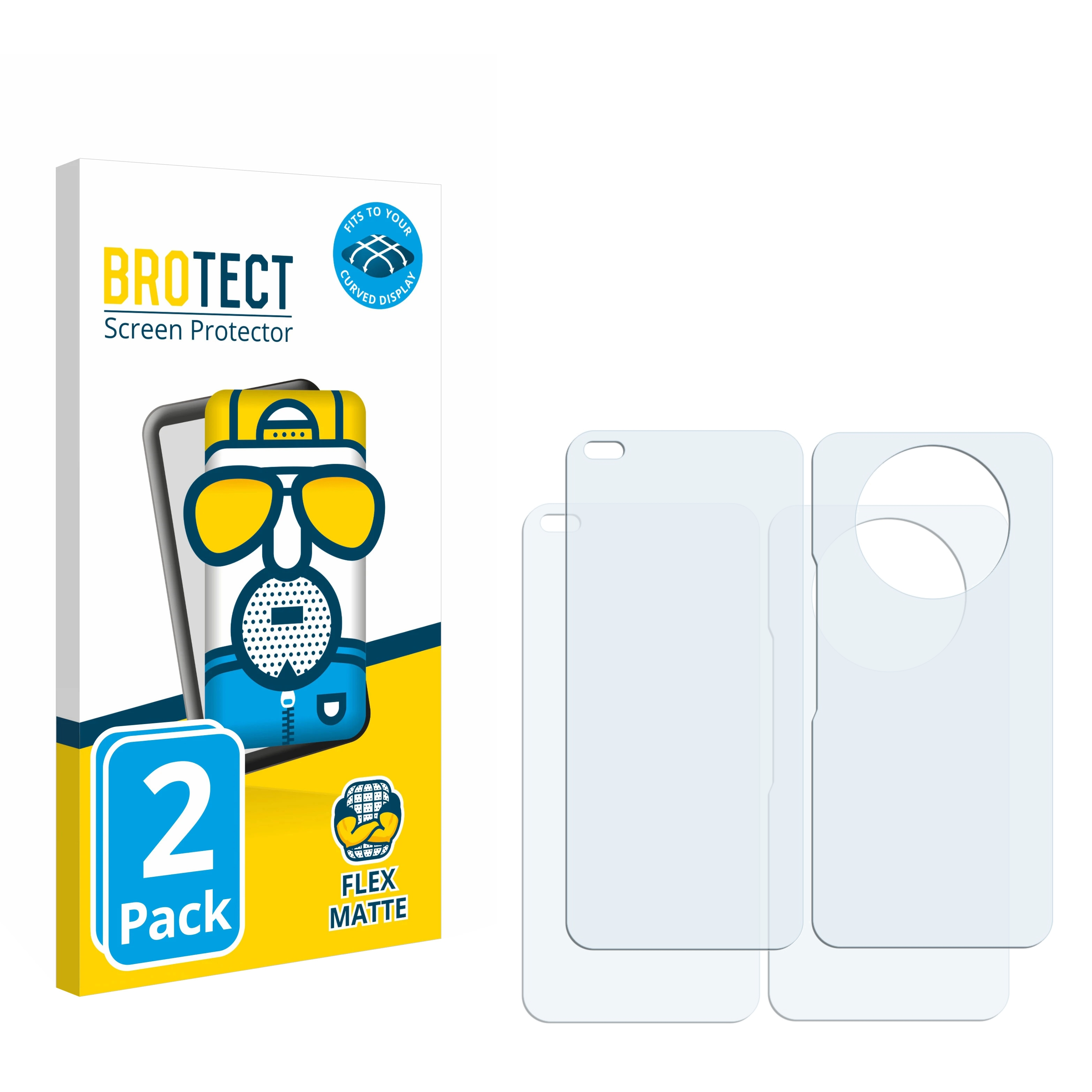 BROTECT 2x Flex Honor Schutzfolie(für matt Full-Cover 3D Curved 5G) X20