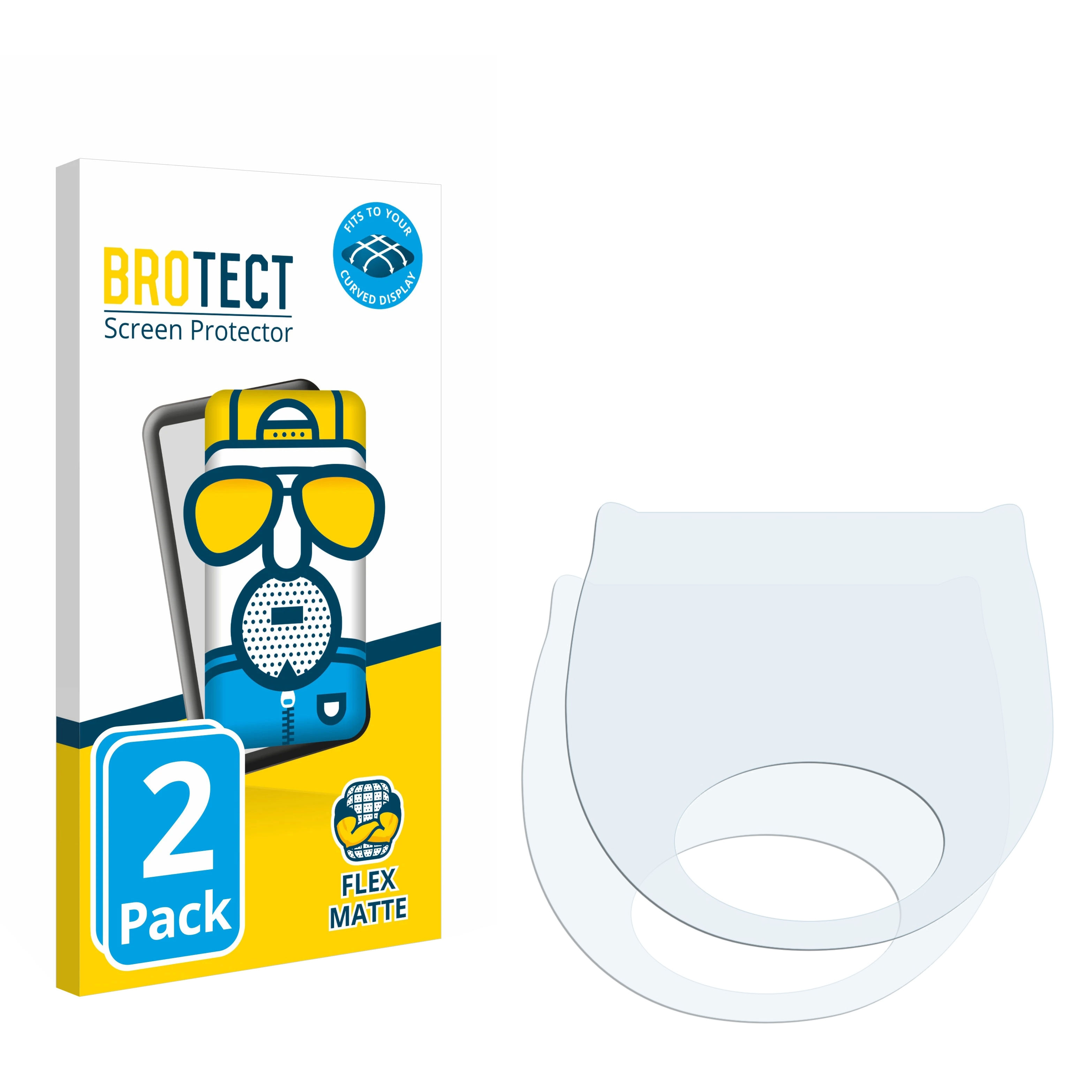 BROTECT 2x Flex CityBlitz matt CB076SZ) Beast 3D Schutzfolie(für Full-Cover Curved