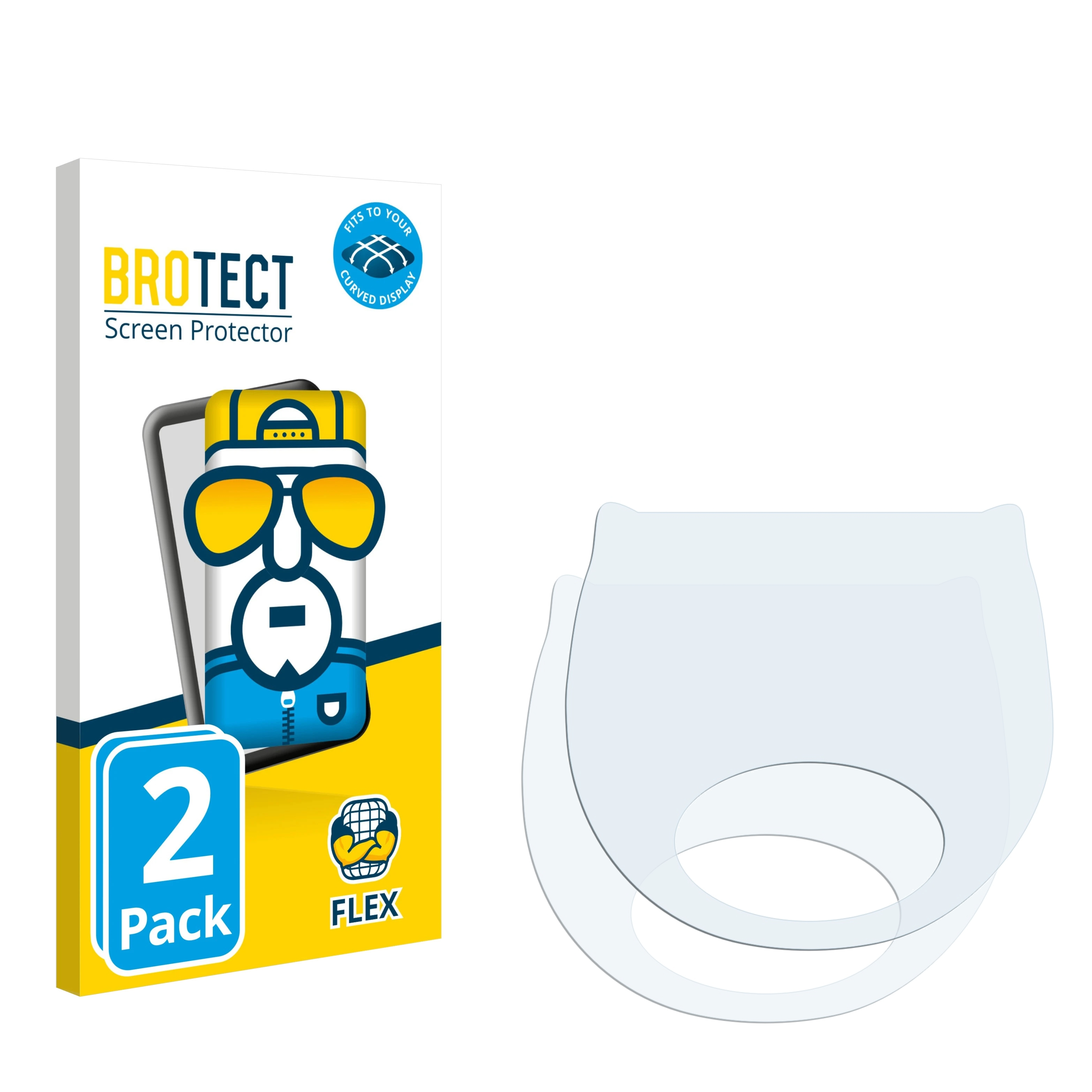 BROTECT 2x Flex Full-Cover Curved 3D Schutzfolie(für CB076SZ) Beast CityBlitz