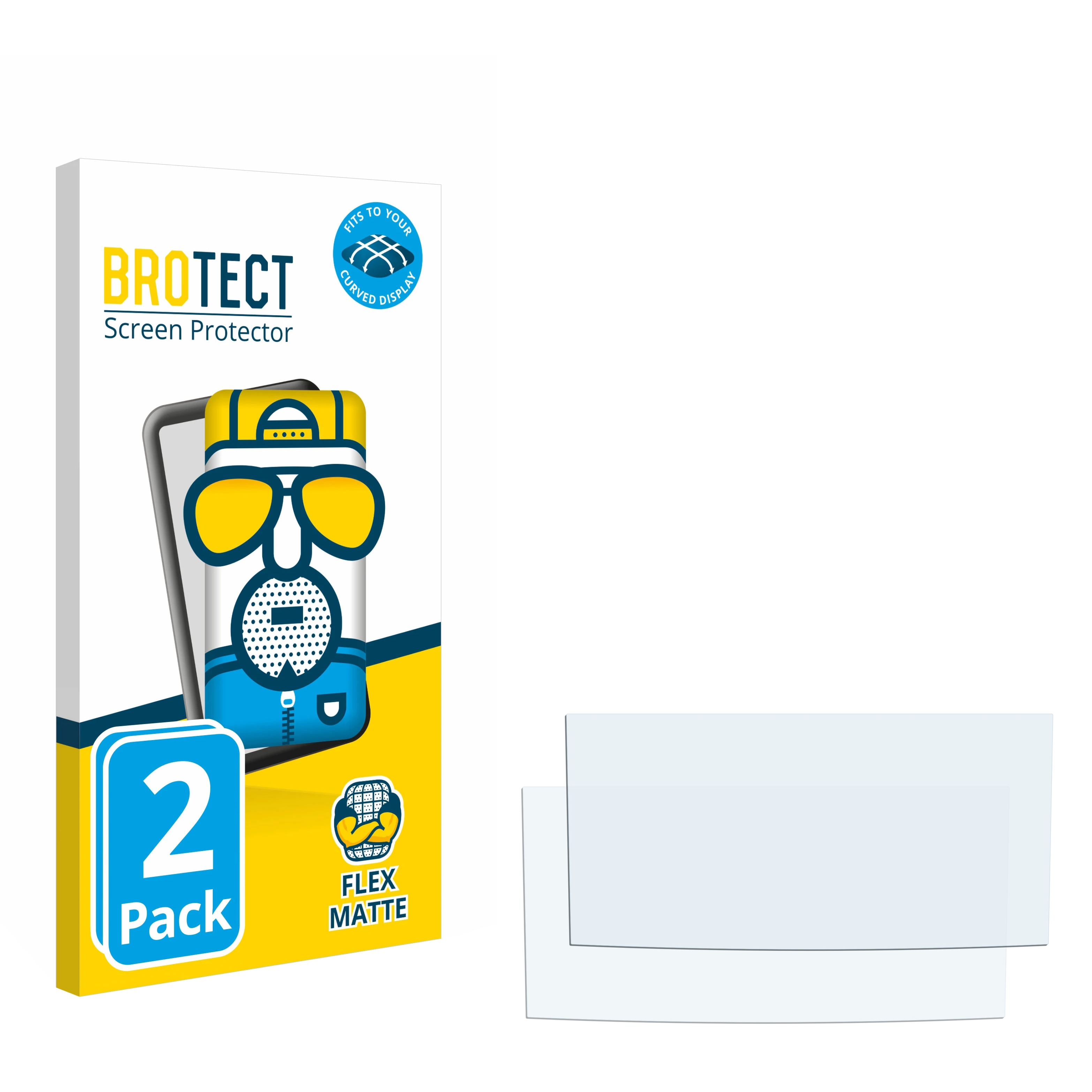 BROTECT 2x Flex matt Schutzfolie(für Curved 3D Hama Full-Cover IR150MBT)