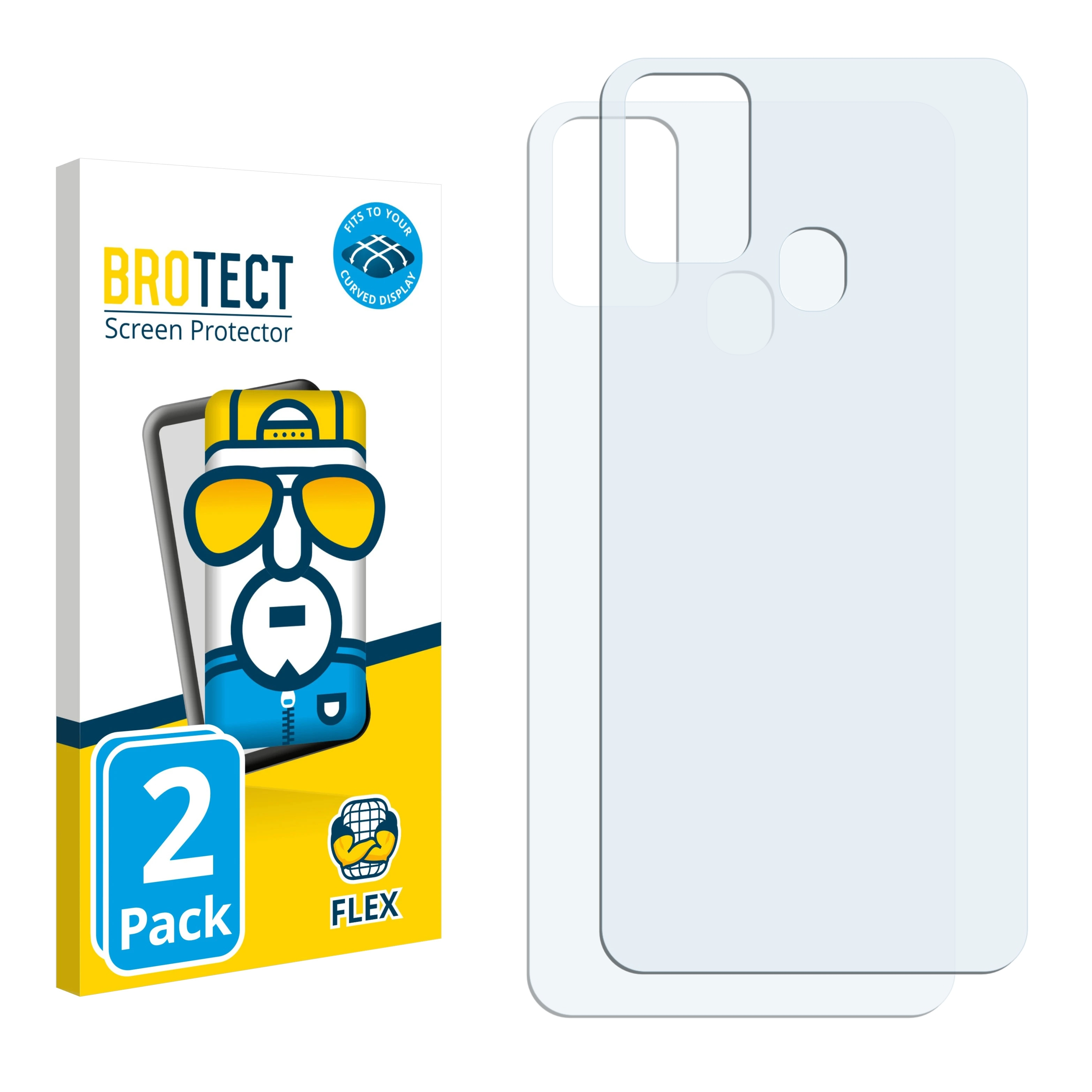 Galaxy BROTECT 3D 2x Full-Cover Flex Curved F41) Schutzfolie(für Samsung