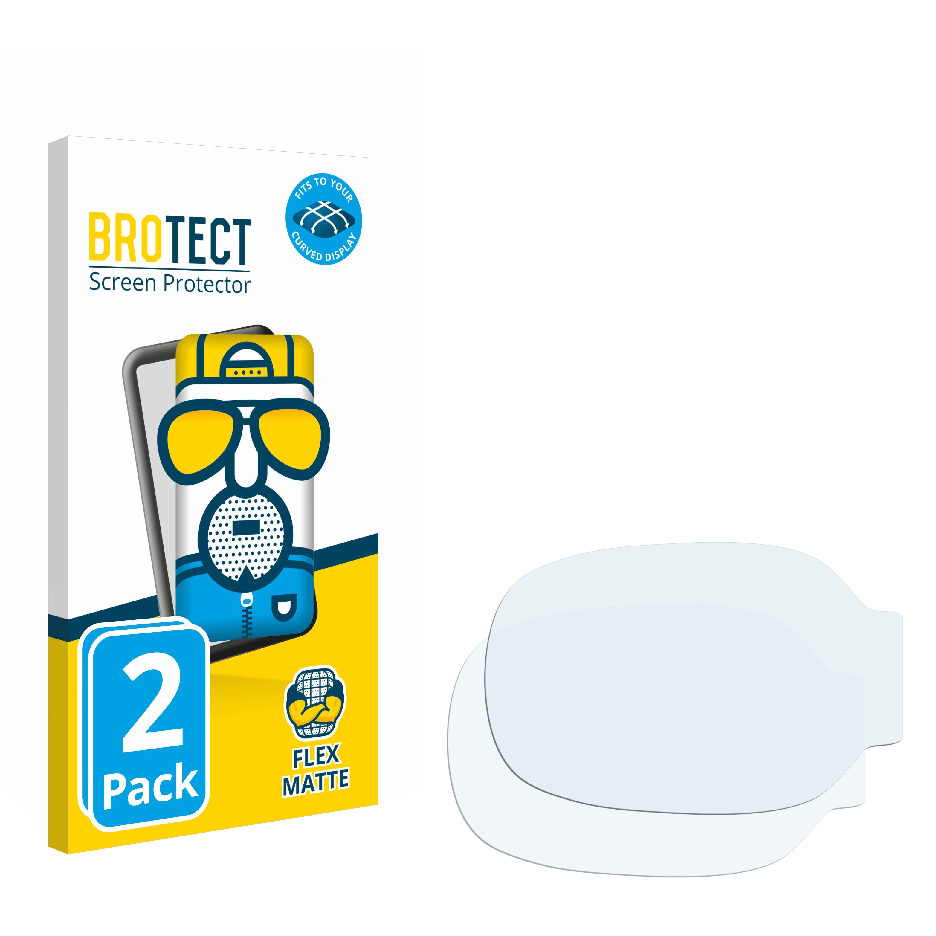 BROTECT 2x Flex O2 3D Wellue Schutzfolie(für Curved Full-Cover Ring) matt