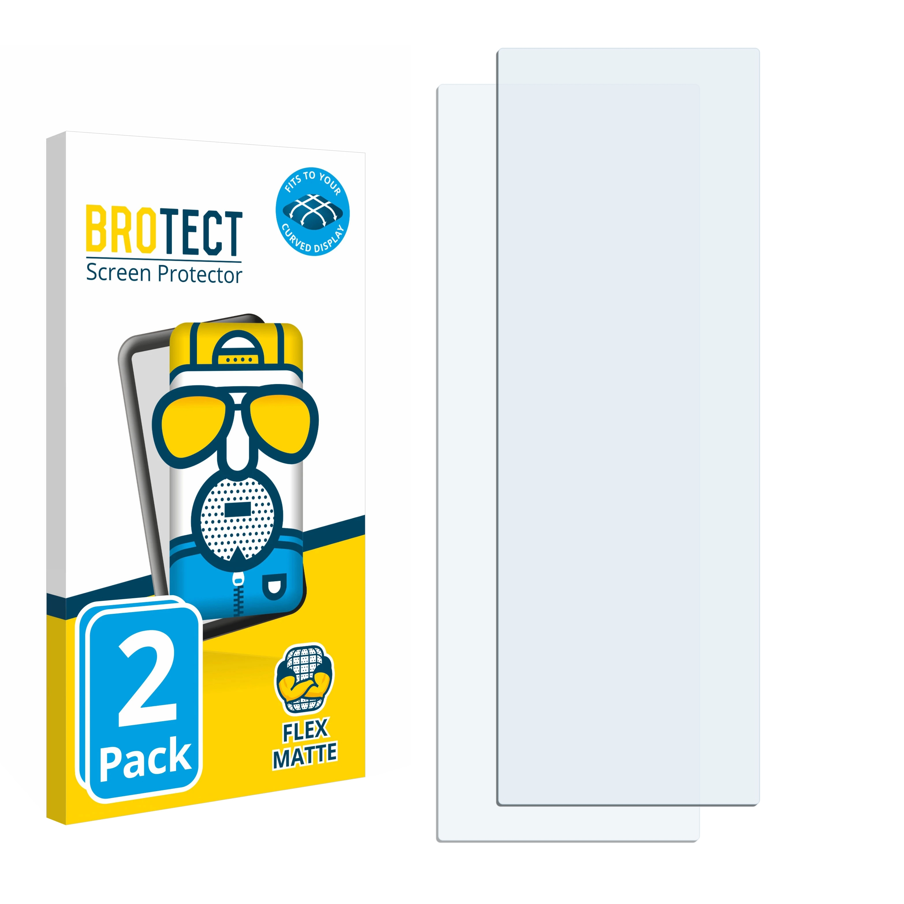 BROTECT 2x Flex matt Full-Cover 3D Schutzfolie(für AGPtek Curved FT01)