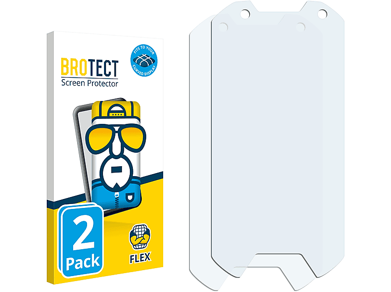 BROTECT 2x Flex Full-Cover 3D Curved Schutzfolie(für Unihertz Altom XL)