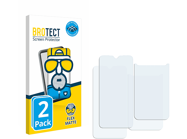 BROTECT 2x Full-Cover Poco matt Xiaomi 3D M3) Schutzfolie(für Flex Curved