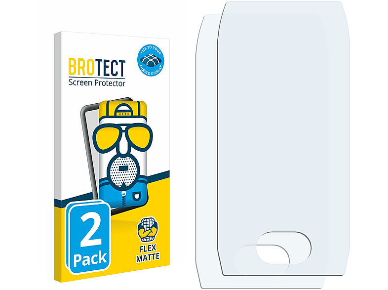 BROTECT 2x Flex matt Full-Cover 3D Curved Schutzfolie(für Fitpolo H701) | Smartwatch Schutzfolien & Gläser