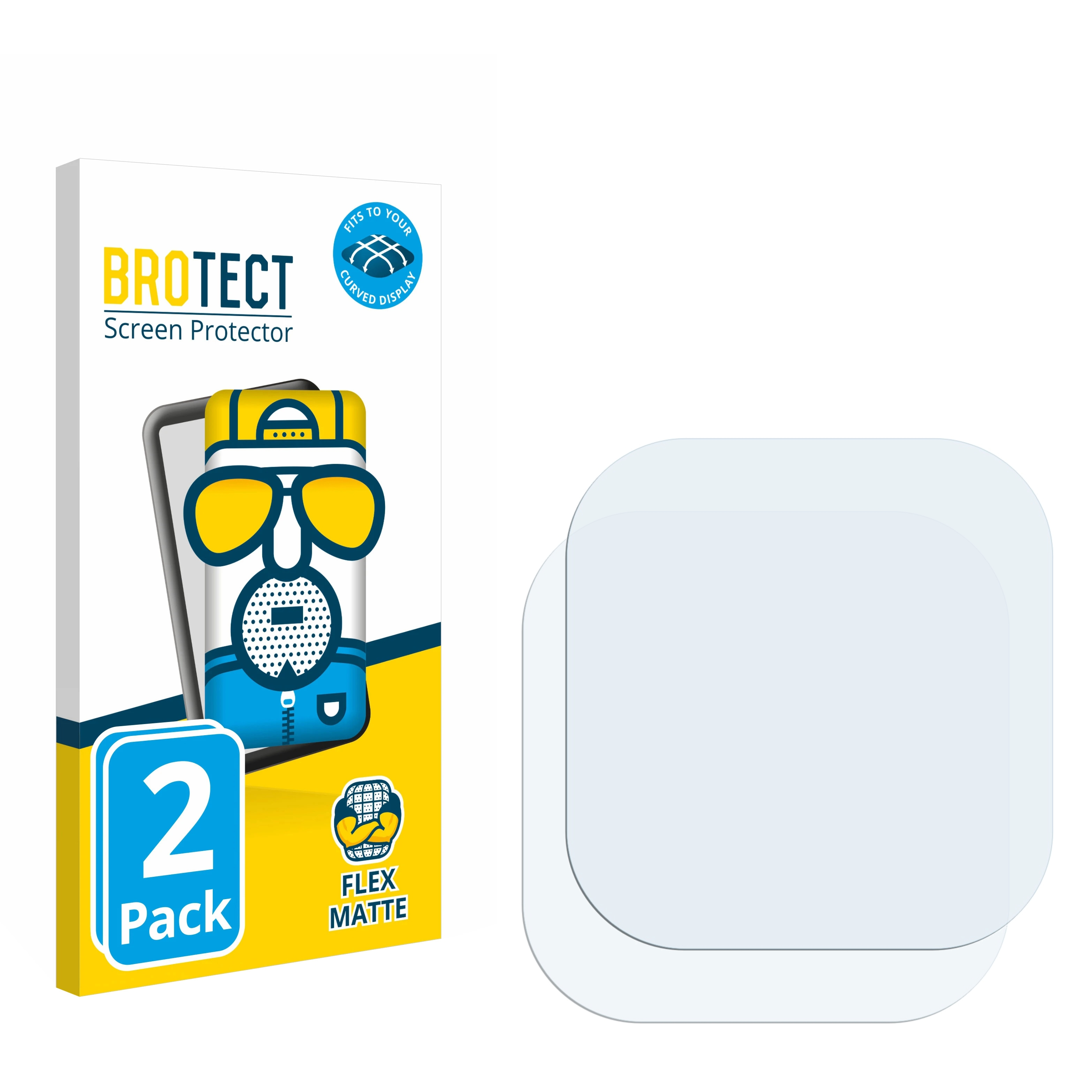 BROTECT 2x Flex matt 3D JAY-tech BT46) Schutzfolie(für Full-Cover Curved