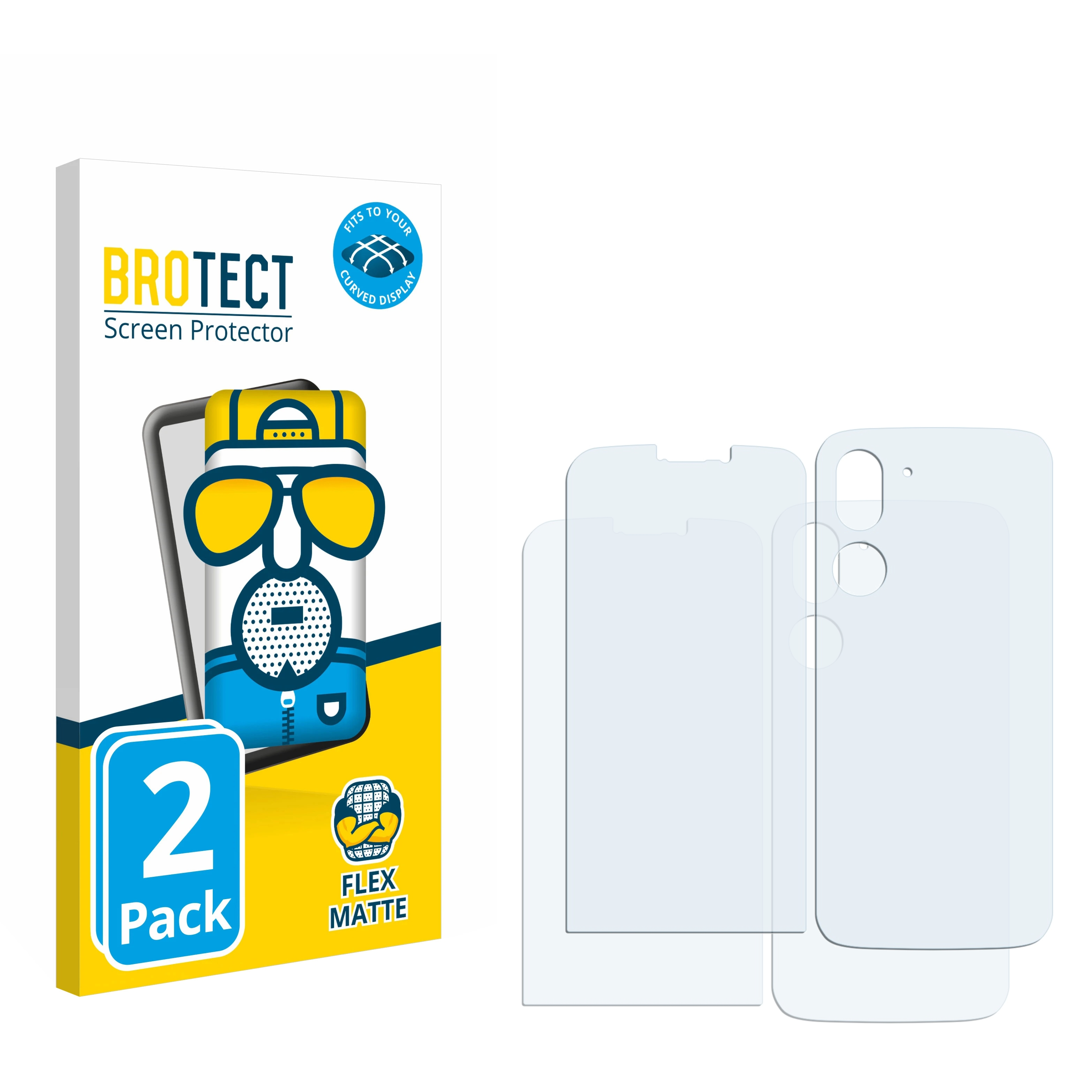 BROTECT 2x Full-Cover Schutzfolie(für Plus) 8050 Flex Doro Curved 3D matt