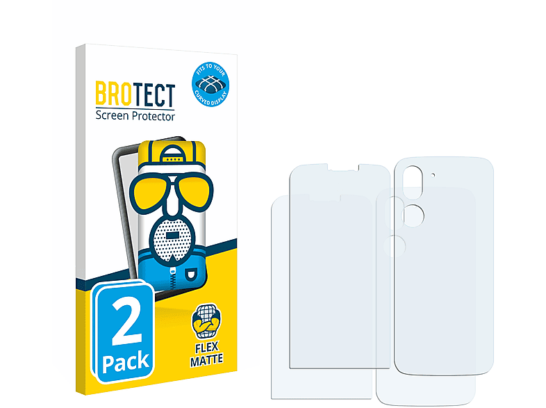BROTECT 2x Flex matt Full-Cover 3D Curved Schutzfolie(für Doro 8050 Plus)