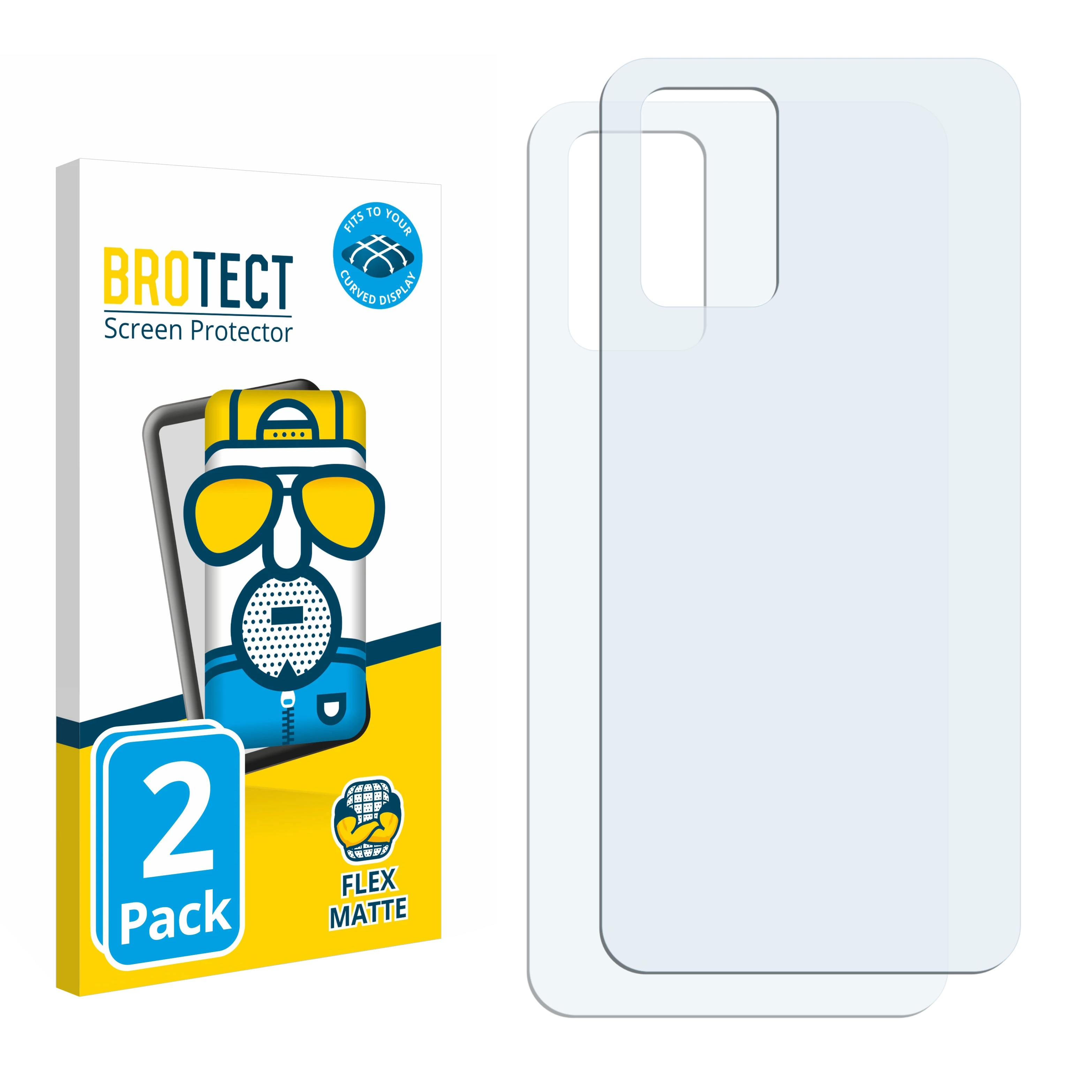 2x Max BROTECT Full-Cover realme Schutzfolie(für 3D X7 matt Flex 5G) Curved