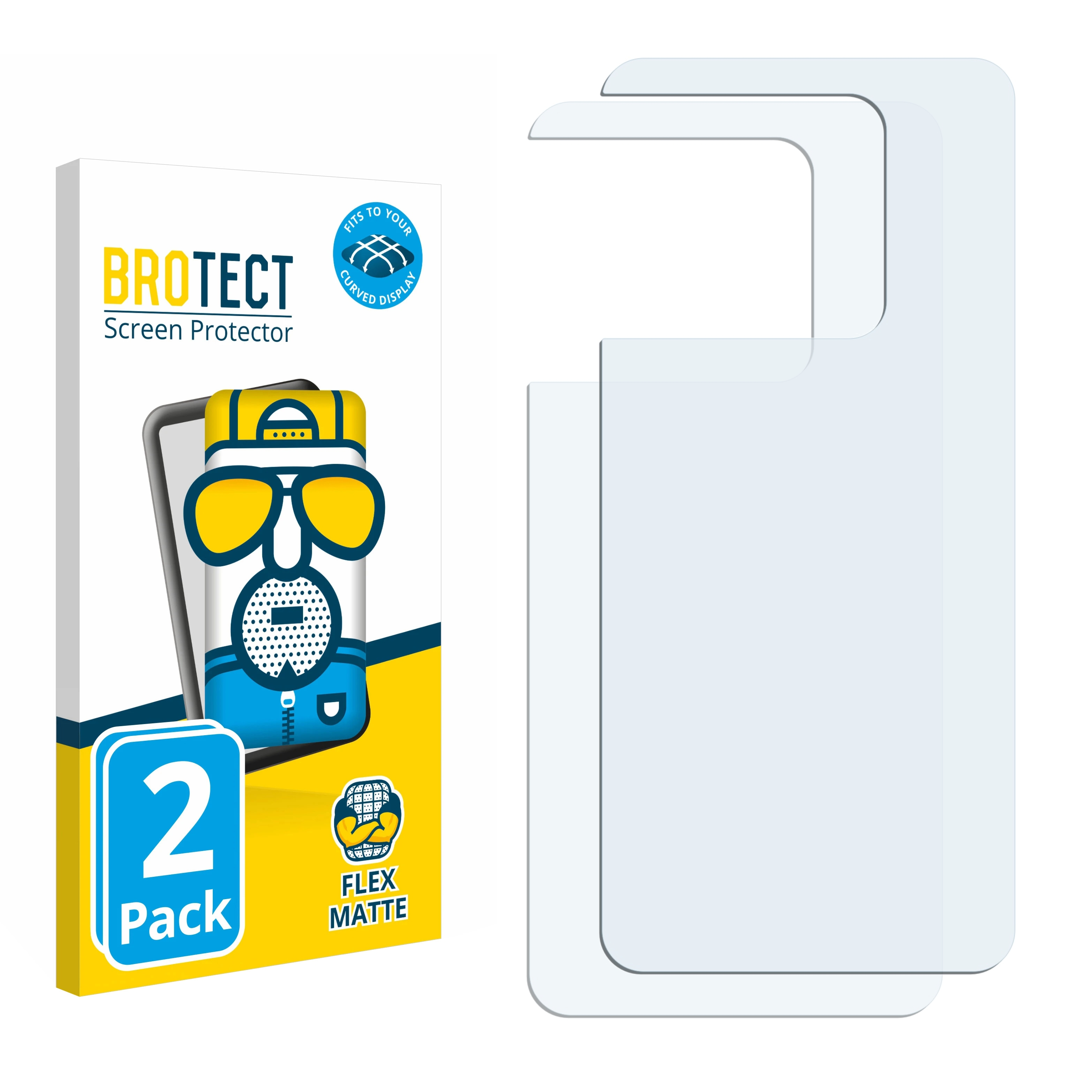 BROTECT 2x Flex matt Schutzfolie(für 3D 10T OnePlus Curved 5G) Full-Cover