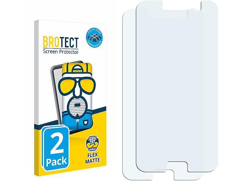 BROTECT 2x Flex matt Full-Cover 3D Curved Schutzfolie(für HTC 10) | Displayschutzfolien & Gläser