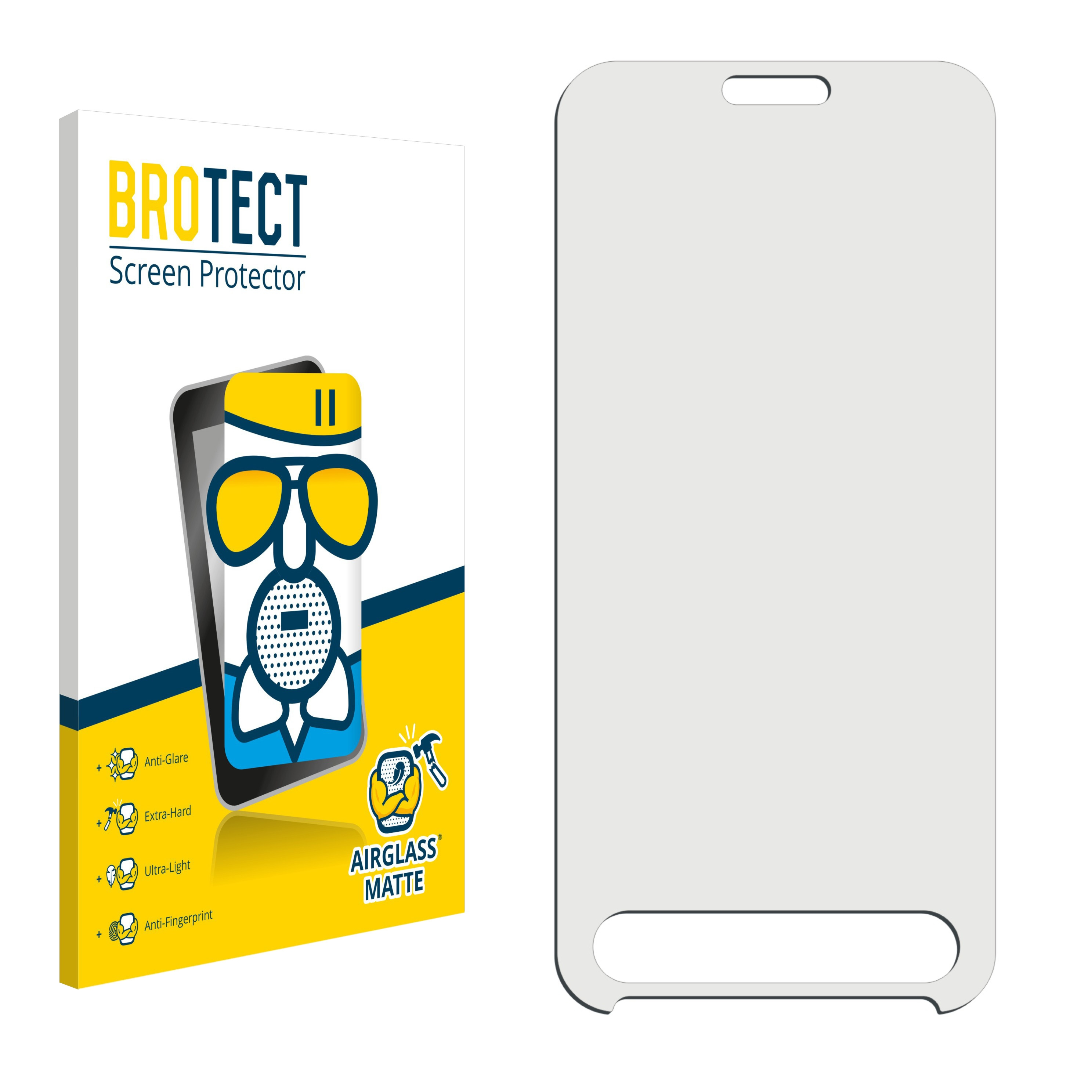 BROTECT Airglass matte Samsung Xcover AT&T) Galaxy Schutzfolie(für FieldPro