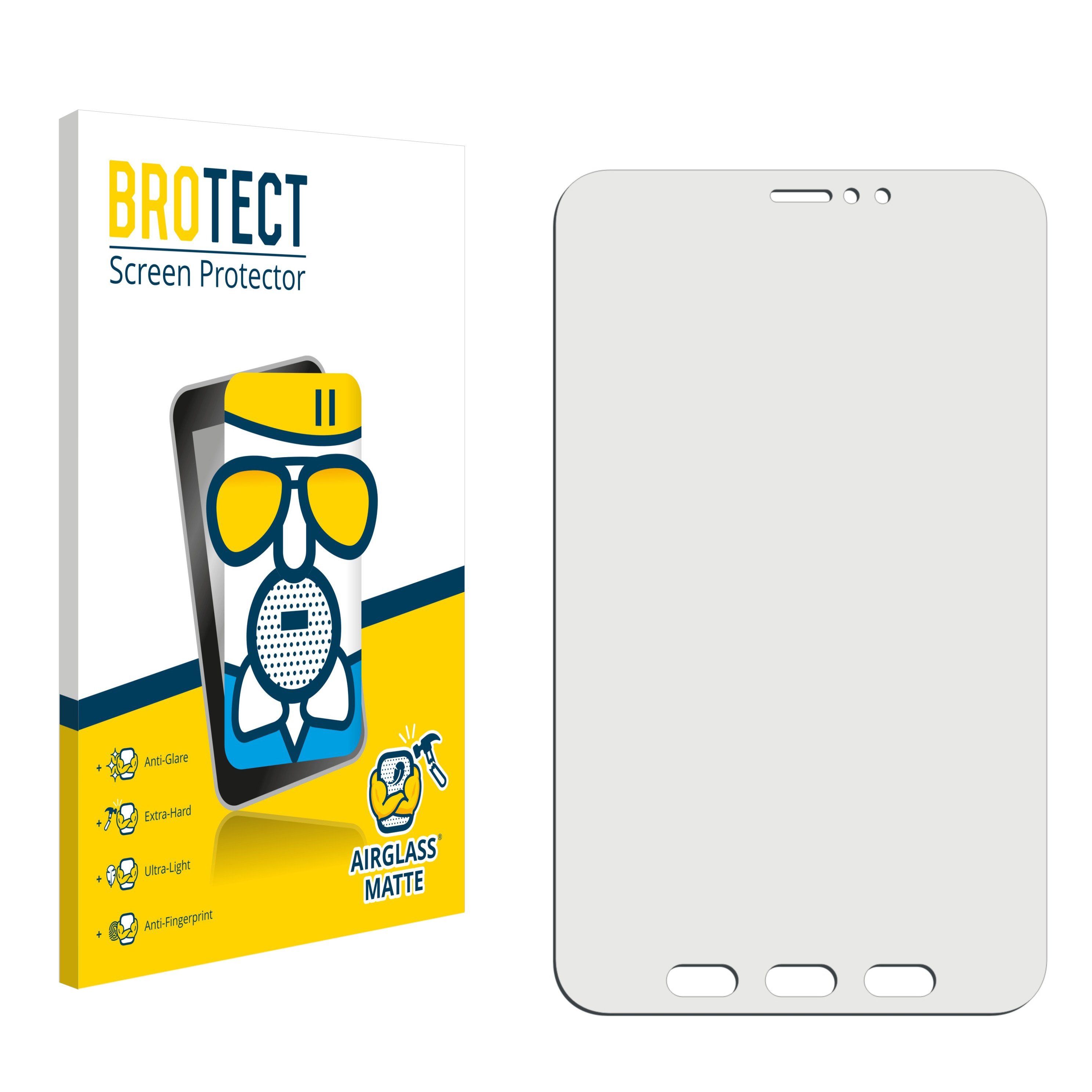 BROTECT Airglass matte Schutzfolie(für Samsung 2) Galaxy Active Tab