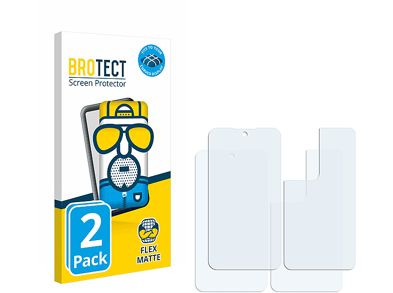 BROTECT 2x Flex matt Full-Cover 3D Curved Schutzfolie(für Oppo Find N)