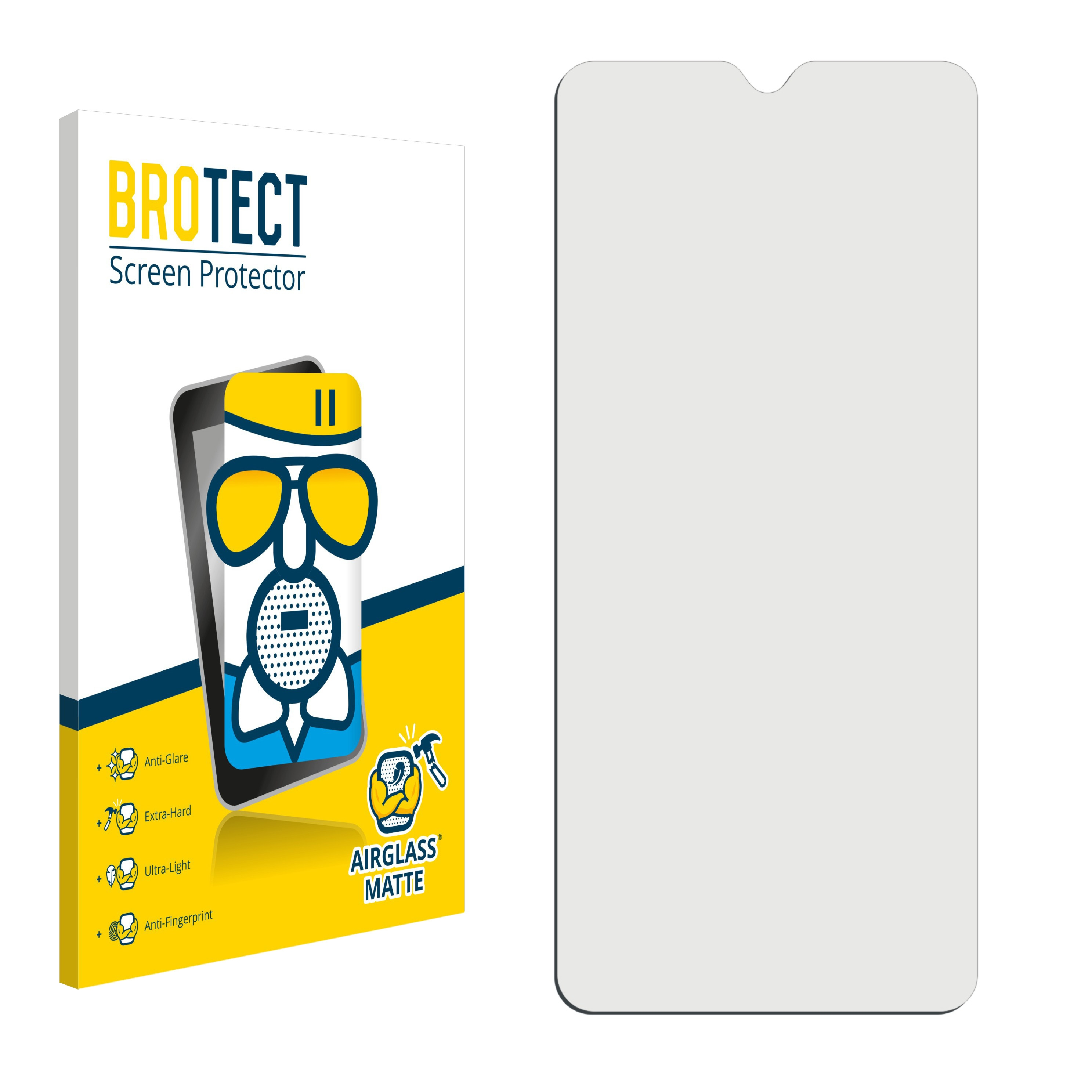 2020) 3X Alcatel matte Schutzfolie(für Airglass BROTECT