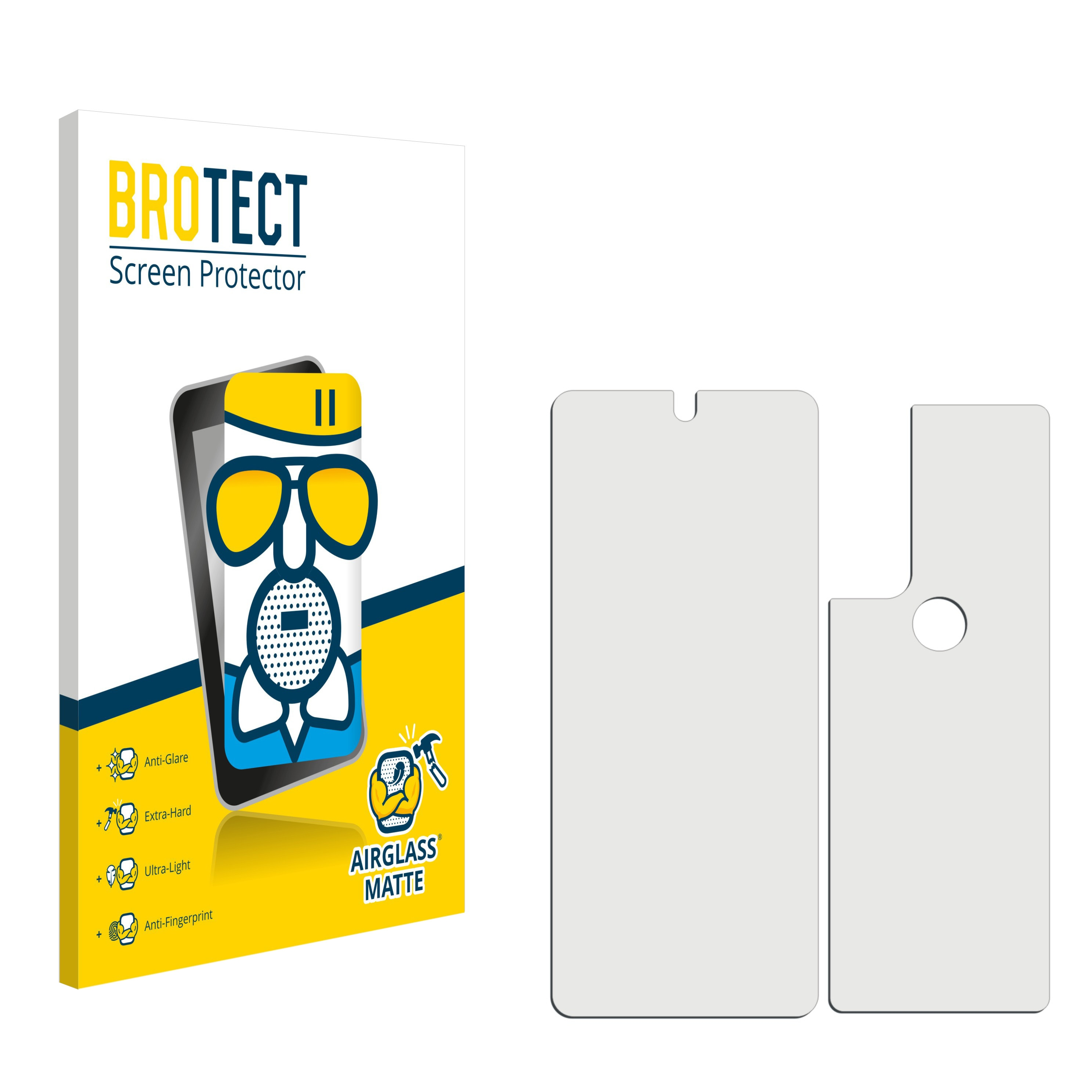 (2021)) matte BROTECT Airglass Edge Motorola Schutzfolie(für