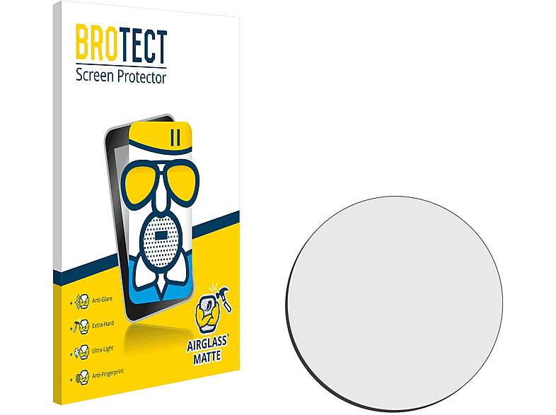 BROTECT Airglass matte Schutzfolie(für Universal Armbanduhren (Kreisrund, ø: 28 mm)) | Smartwatch Schutzfolien & Gläser