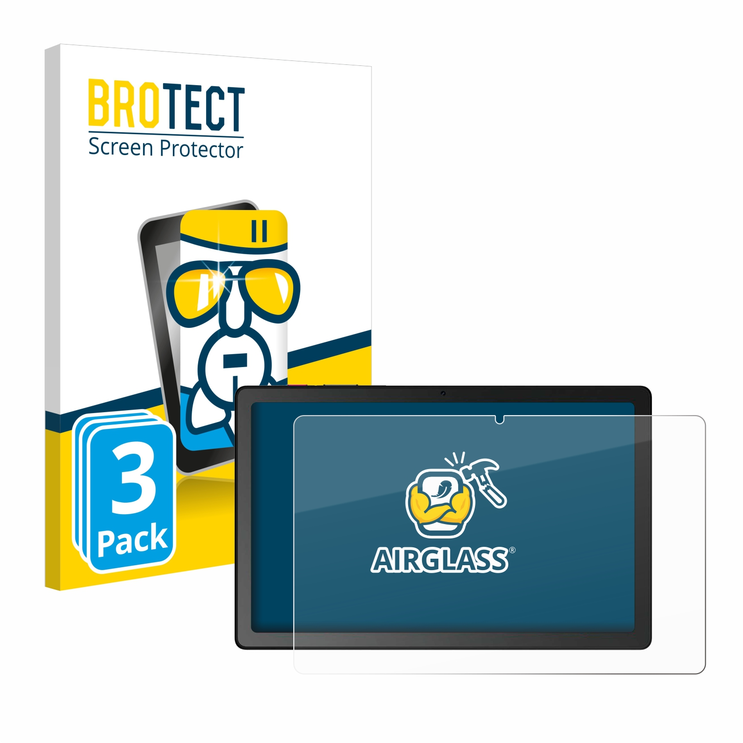 BROTECT 3x Tablet) Schutzfolie(für klare Telekom Airglass T