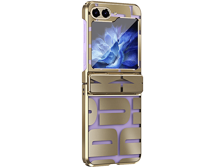 Backcover, Electroplating 5G, Hülle, Flip5 WIGENTO Gold Samsung, Z Design Galaxy