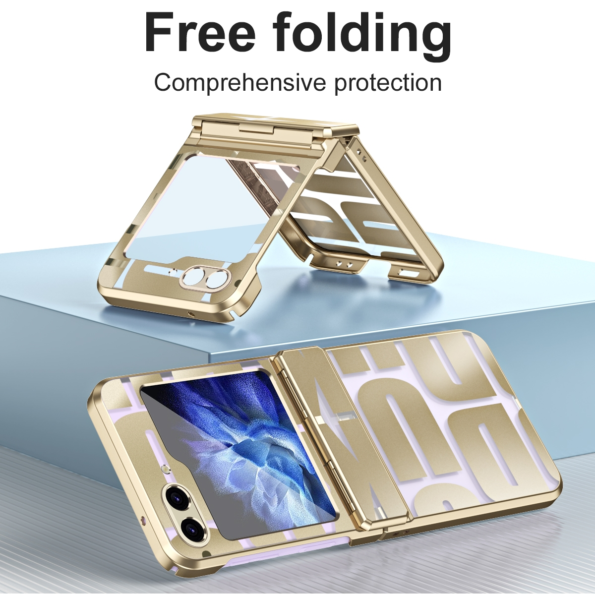 WIGENTO Design Electroplating Gold 5G, Backcover, Galaxy Hülle, Samsung, Flip5 Z