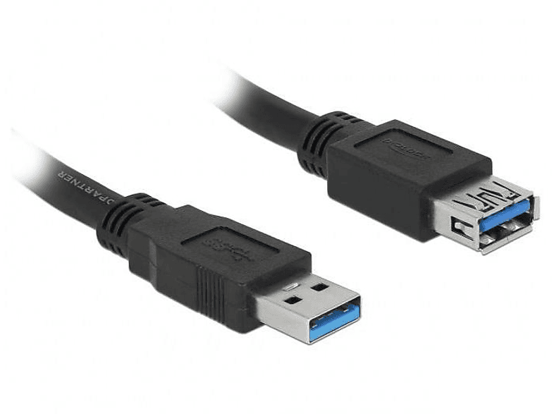DELOCK DELOCK Kabel USB 3.0 Typ-A St <lt/> Bu 5,0m Peripheriegeräte & Zubehör & Stecker/Steckverbinder, Schwarz