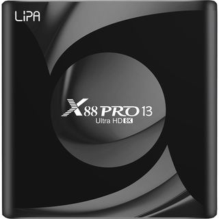 Reproductor multimedia  - X88 13 Tv box, 64 GB LIPA, Negro