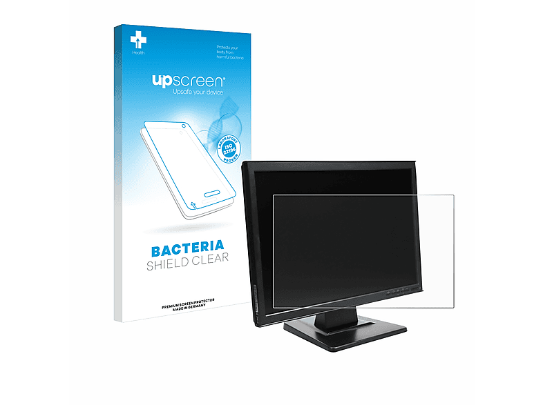 UPSCREEN antibakteriell klare Schutzfolie(für Lenovo D221) | Monitor Displayschutz