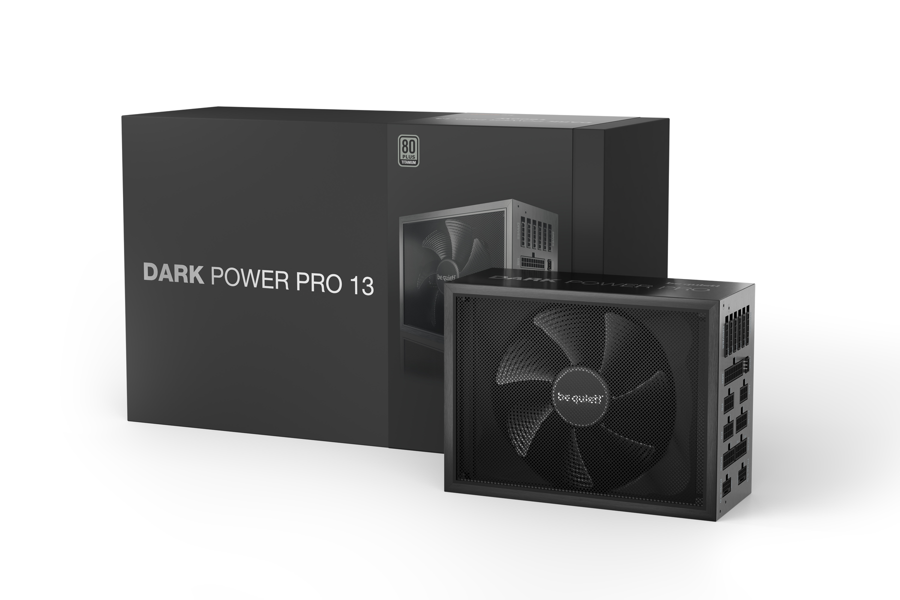 zu 1600W PC Netzteil , Titanium-Effizienz (bis Power 13 Watt 94.5%) 80 QUIET! 1600 PLUS Pro Dark BE