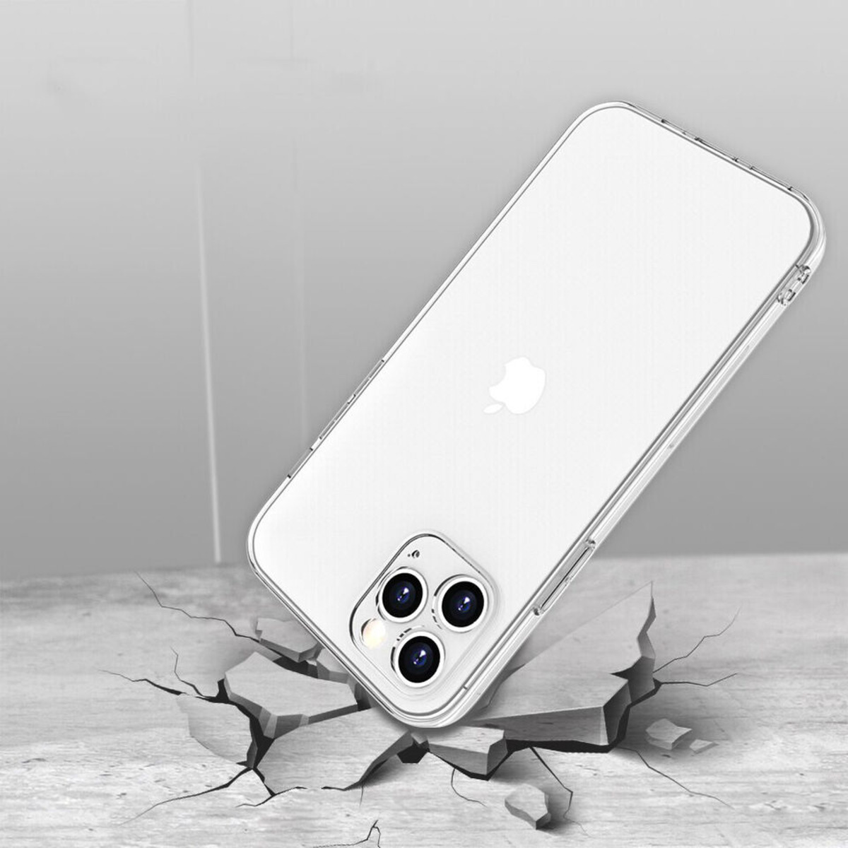 BAKER Handyhülle für (6,1) Silikon 12 Pro Case, Zoll iPhone 12 Reisekoffer, Pro, Schutz Transperant iPhone Kameraschutz Apple, mit