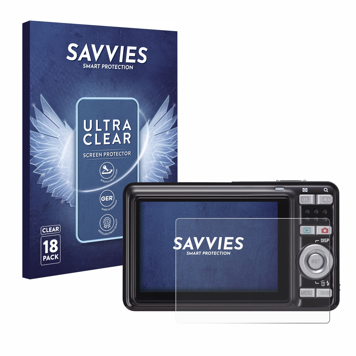 SAVVIES Exilim EX-Z29) klare Casio 18x Schutzfolie(für