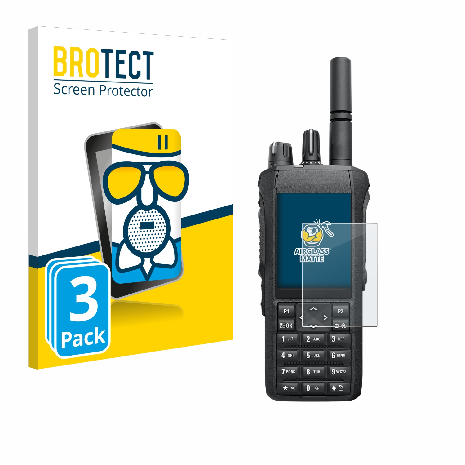 BROTECT 3x Airglass Motorola Mototrbo matte R7) Schutzfolie(für