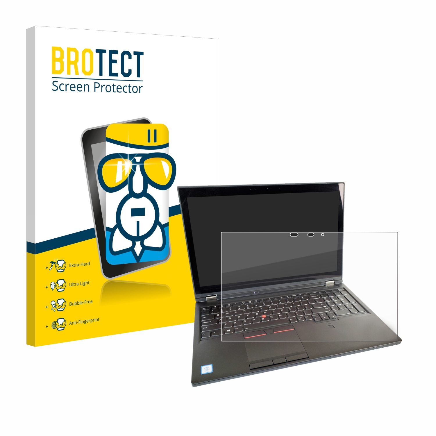 BROTECT Schutzfolie(für klare Mobile Workstation) Touch Lenovo Airglass P52 ThinkPad