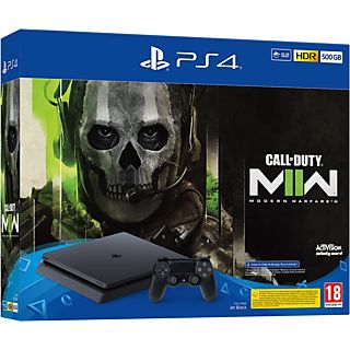 Consola  - PS4 Slim + Call Of Duty Modern Warfare II (código descarga) SONY, PS4 Slim, 500 GB, Negro