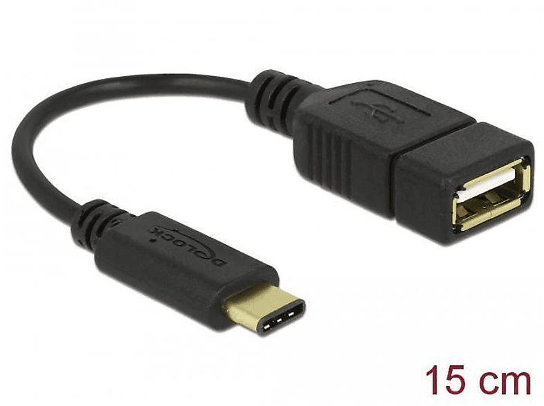 DELOCK DELOCK 0.15m USB-Kabel mehrfarbig Adapter, A St/Bu USB Multimedia-Technik C -<gt/> Kabel
