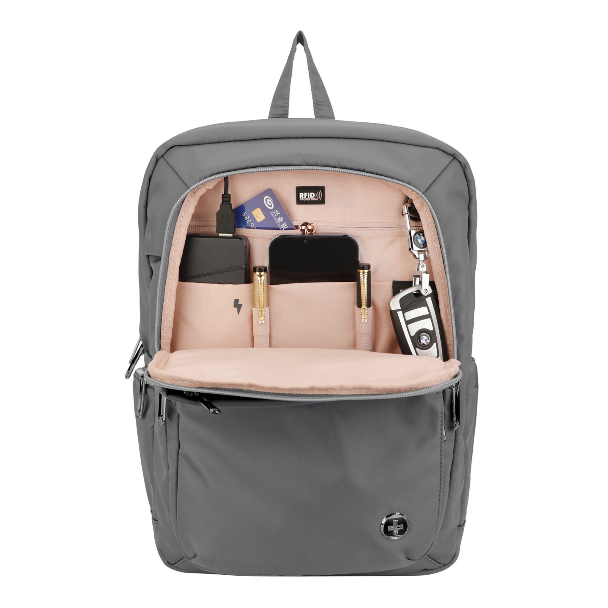 SWISSDIGITAL Backpack Grau, KATY ROSE Grey Damen