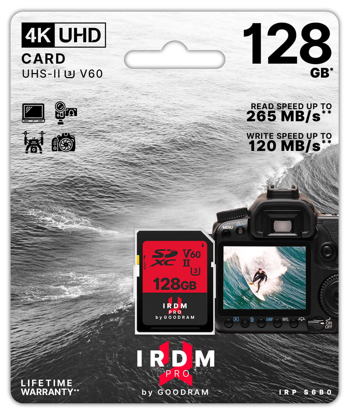 GOODRAM IRP-S6B0-1280R12, SD SDXC, MB/s Micro-SD, 128 265 Speicherkarte, GB