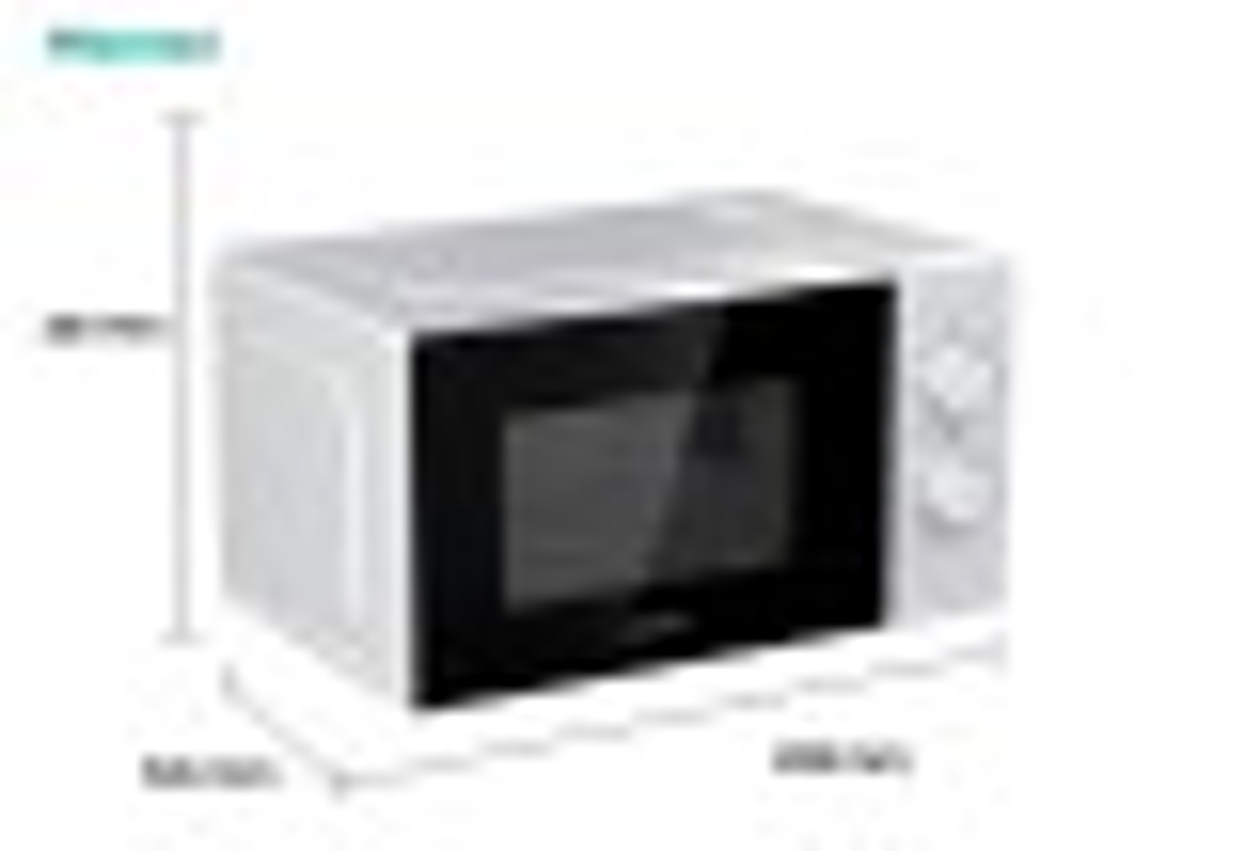 Hisense Mikrowelle H20MOMS4HG Mirror 20L 700W Mit Grill - Kompakt Mit Kindersicherung