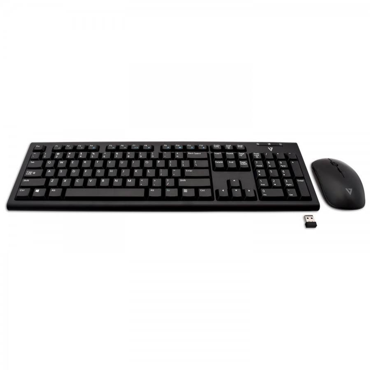 V7 CKW200US-E, Tastatur Maus Set, Schwarz