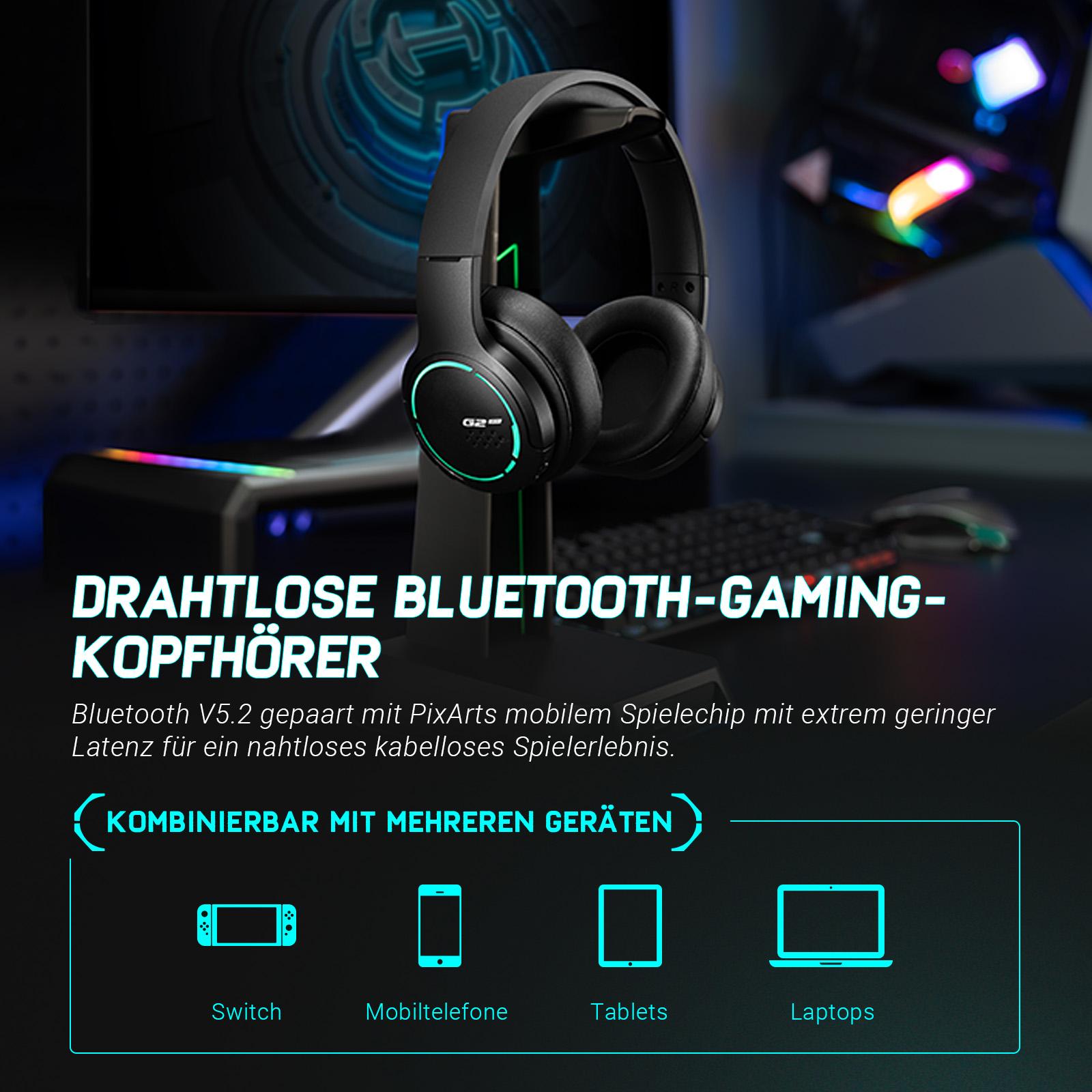 Bluetooth Bluetooth-Kopfhörer Schwarz Over-ear EDIFIER G2BT,