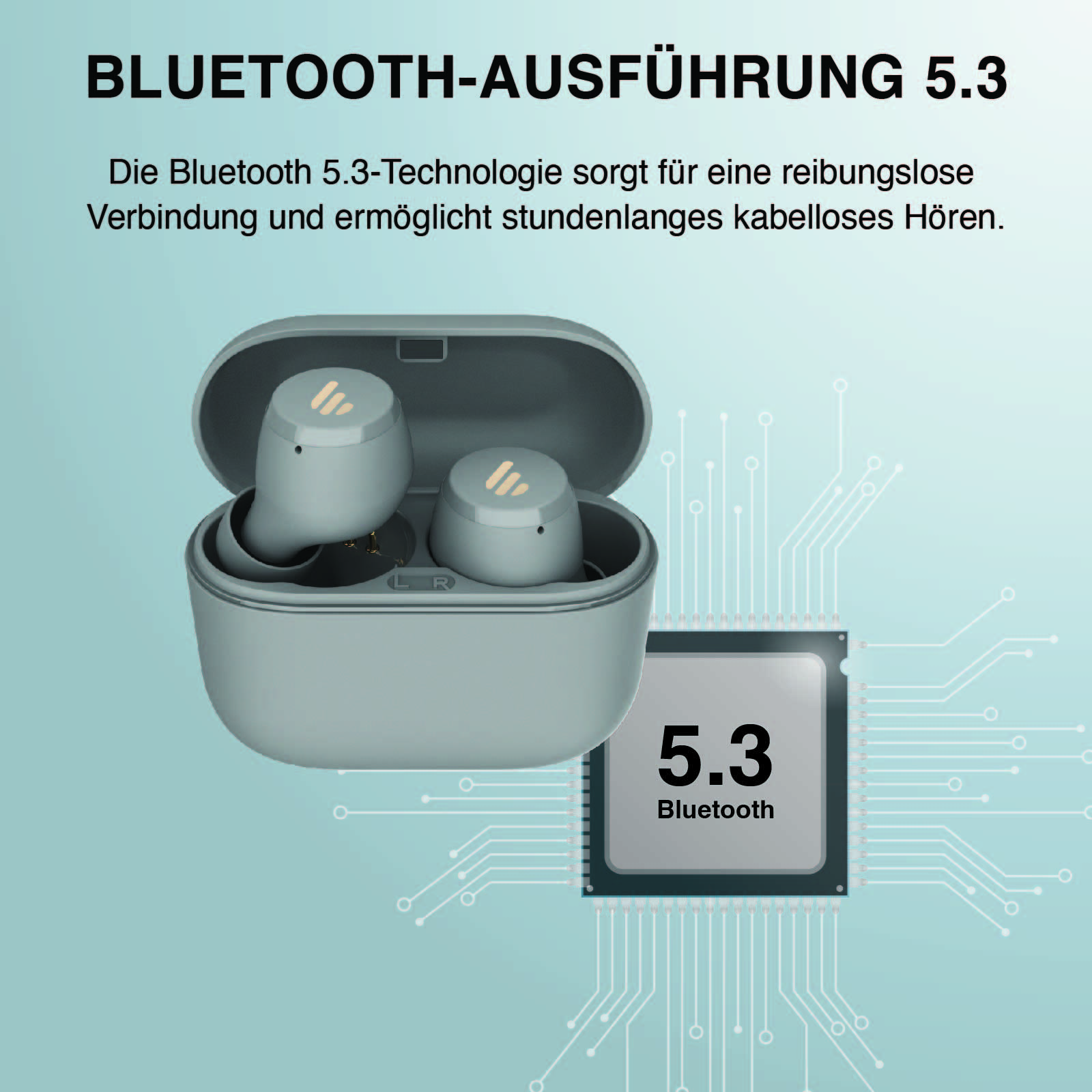 In-ear EDIFIER X3 Grau Bluetooth Bluetooth-Kopfhörer Lite,