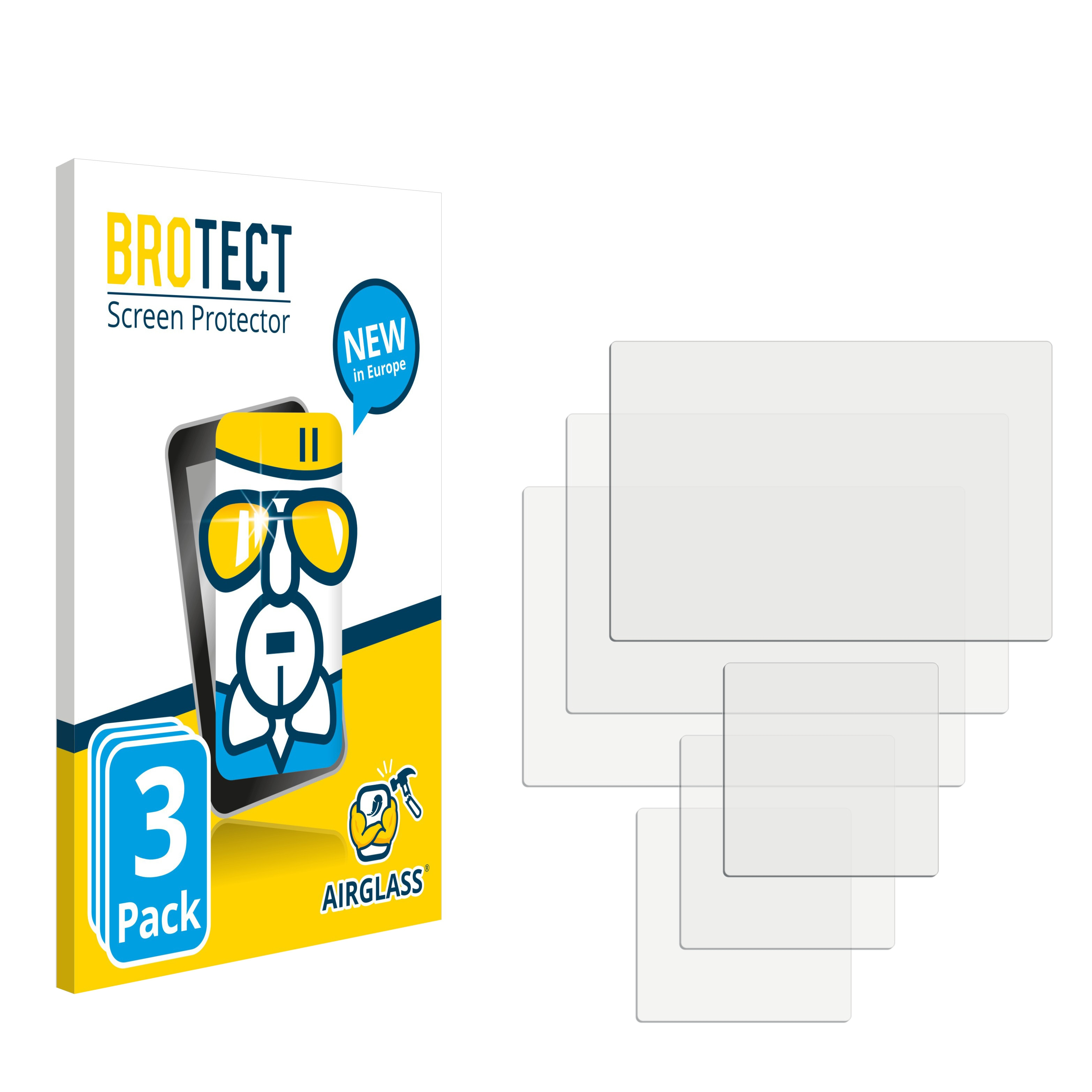 Brave Akaso 4 BROTECT klare Airglass Pro) Schutzfolie(für 3x